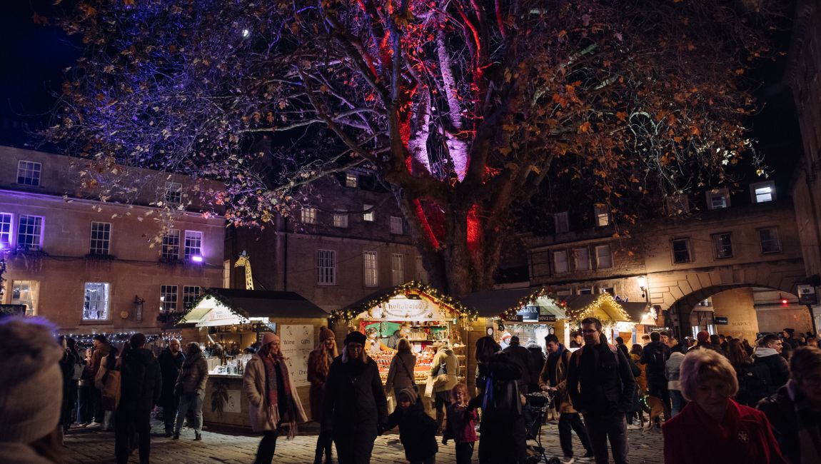 Seasonal ambience at Bath Christmas Market