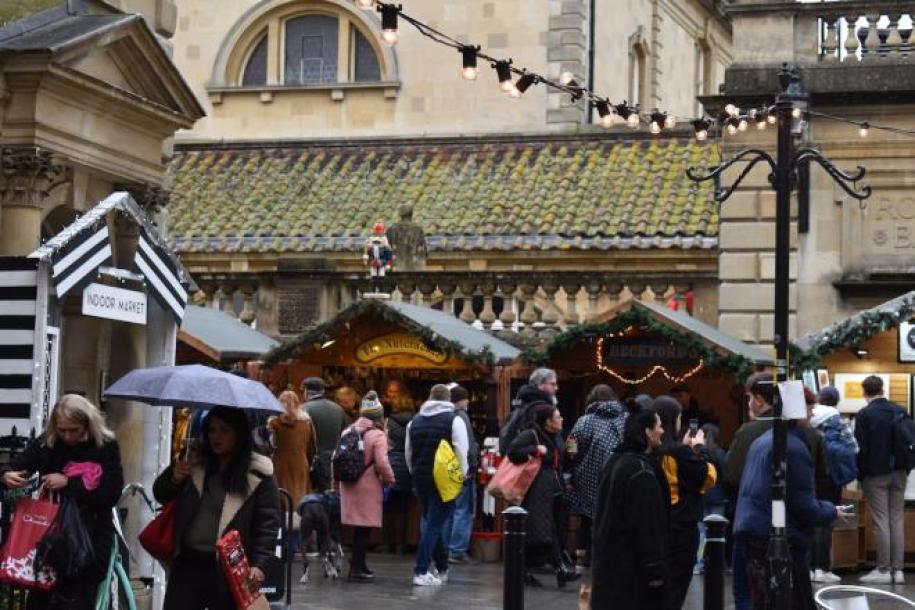 bath christmas market in the day time 