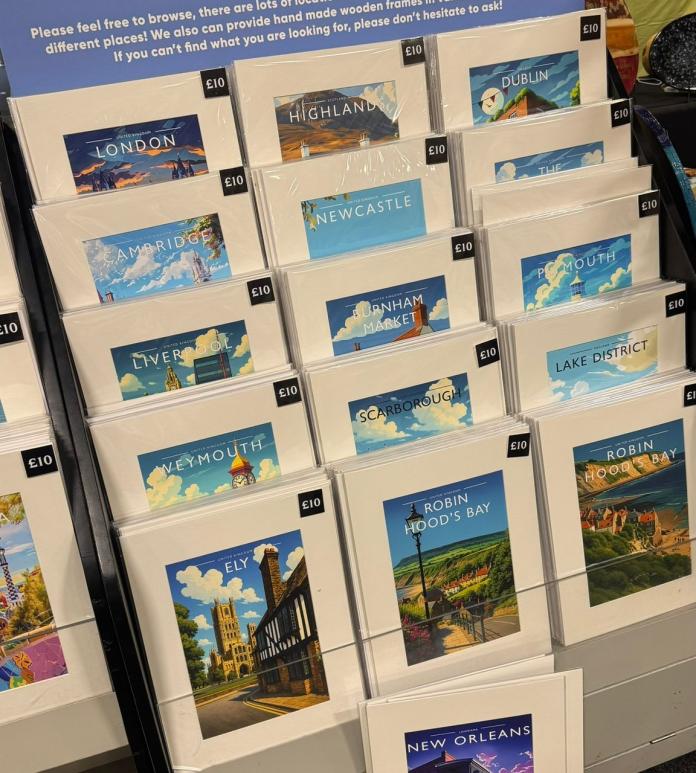 Collection of travel prints