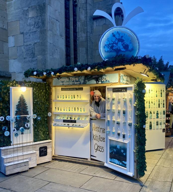 Christmas market stall