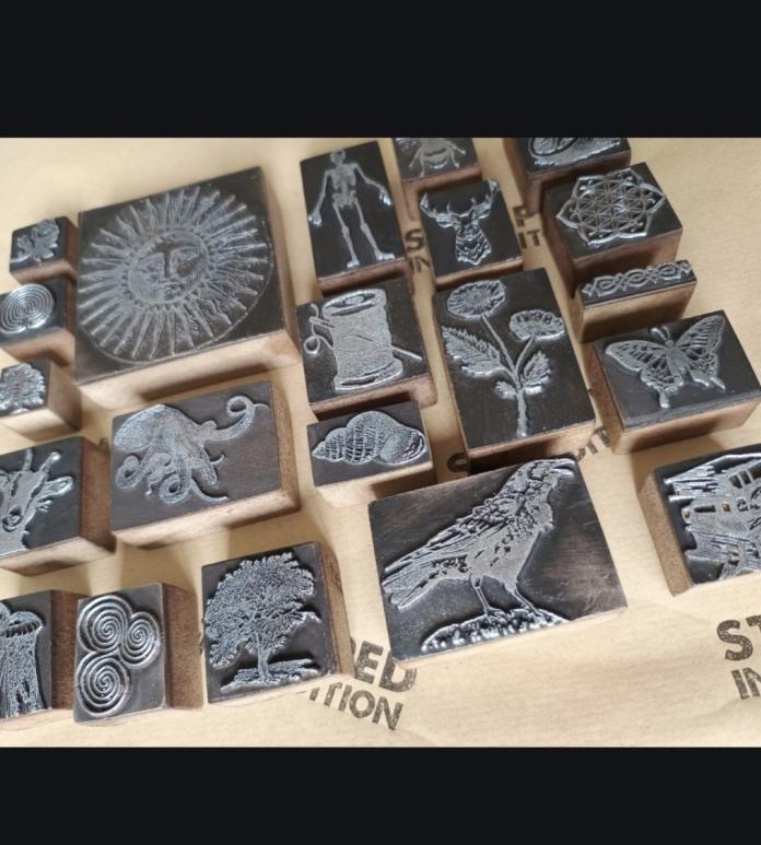 A collection of stamps.