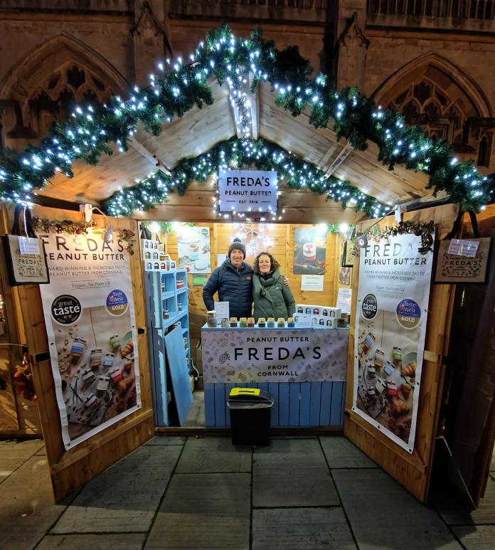 christmas market chalet