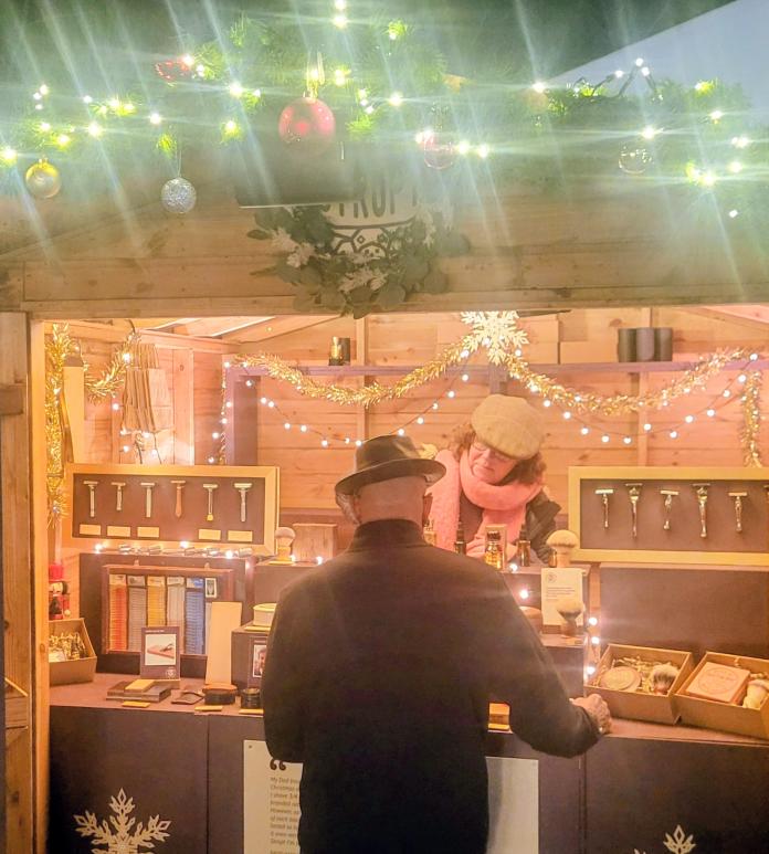christmas market stall