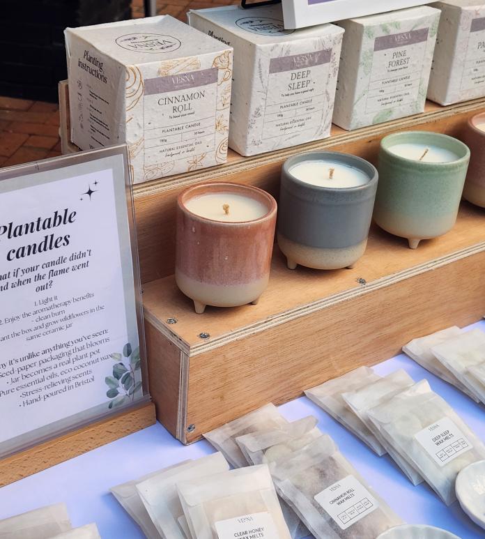 display of candles