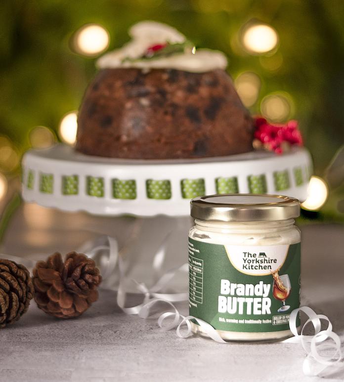 butter with christmas pudding