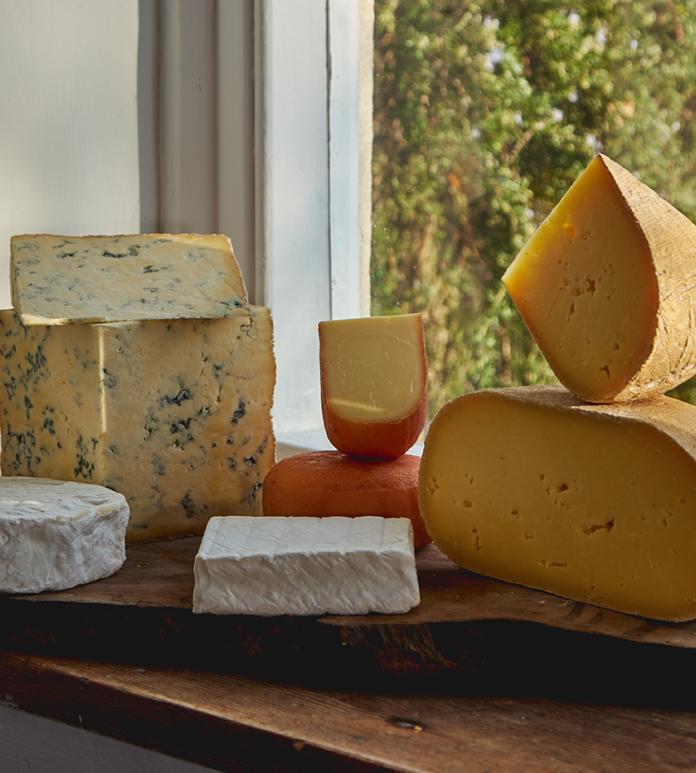 range of cheeses