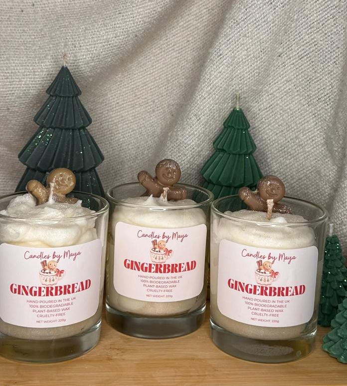 3 candles in jars