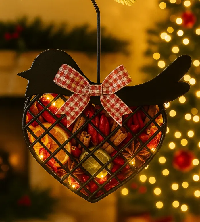 festive scented Christmas heart hanging decoration