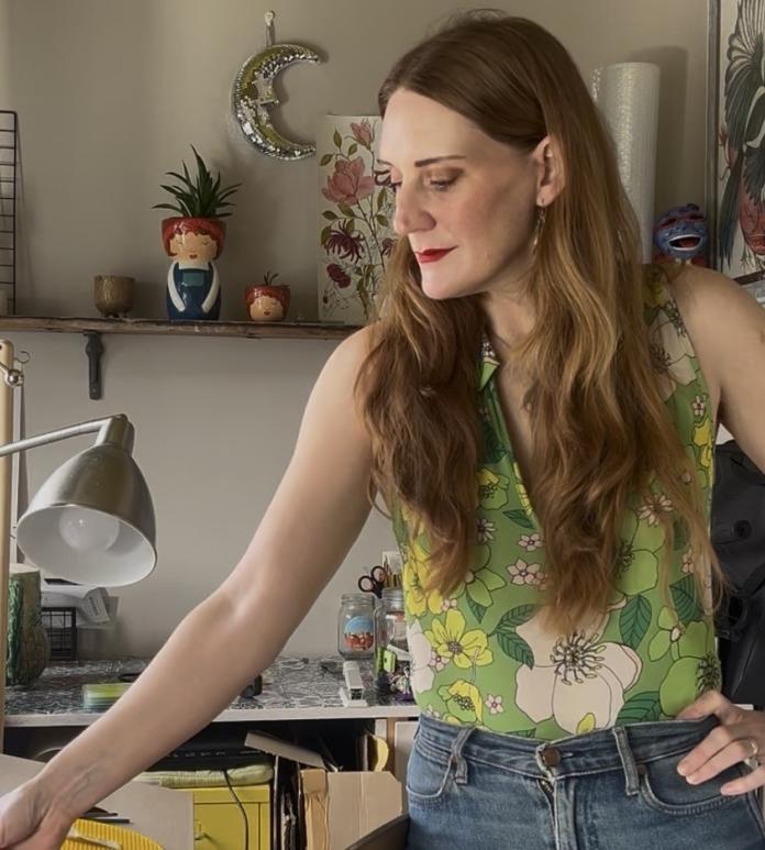 Lady creating art