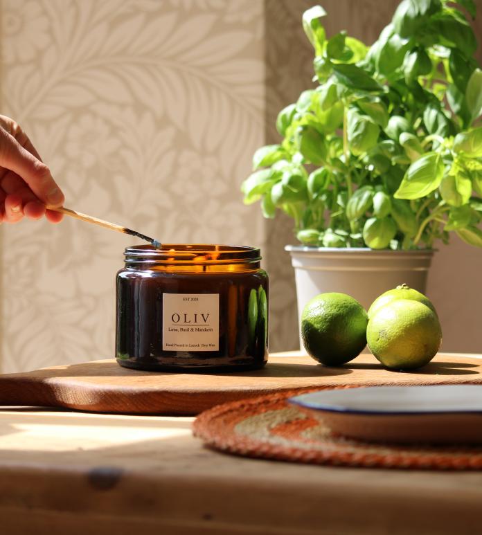 Hand-poured soy wax candles.