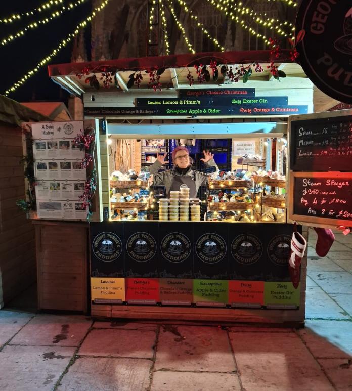christmas market chalet