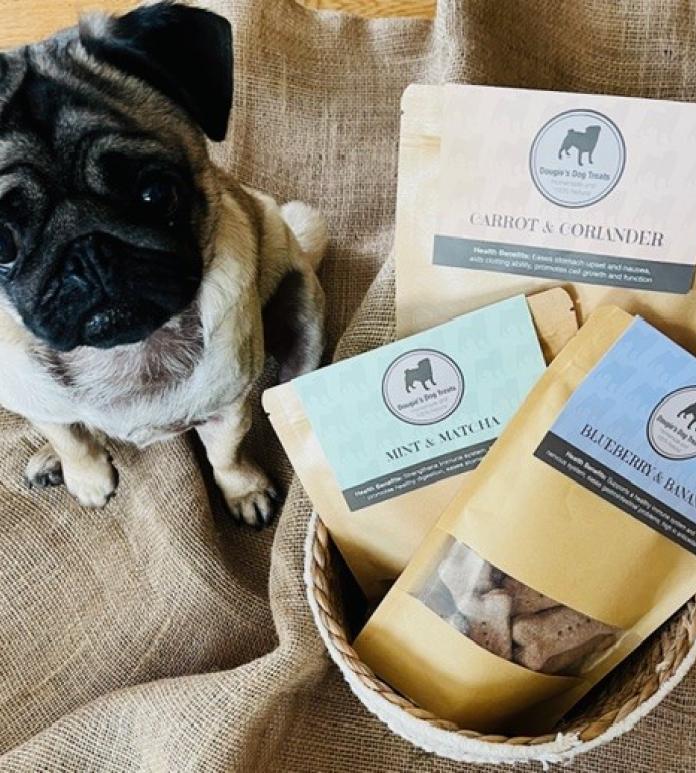 A collection of premium dog treats.