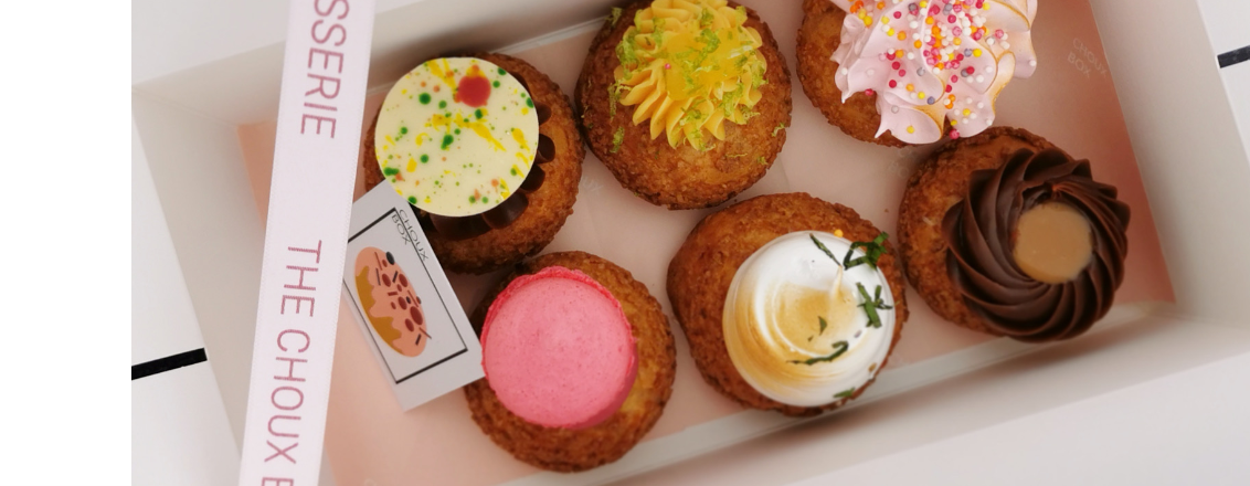 selection of choux pastries