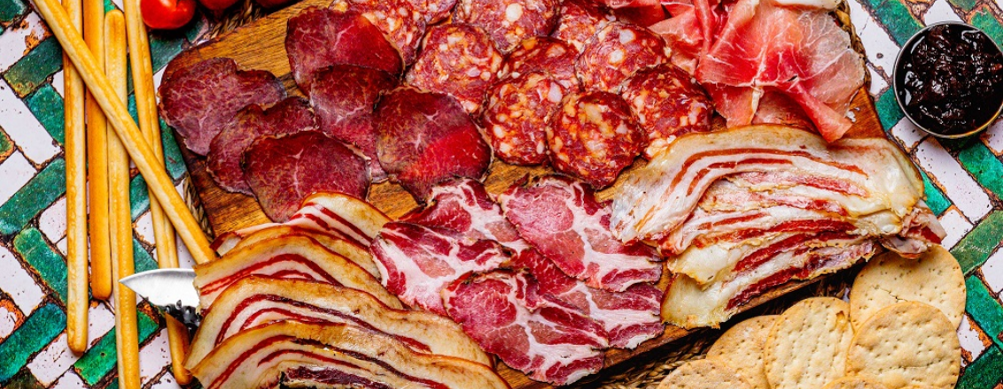 Selection of cured meats