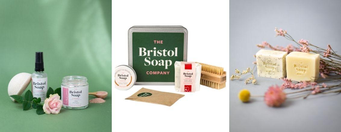 A selection of soaps and beauty products