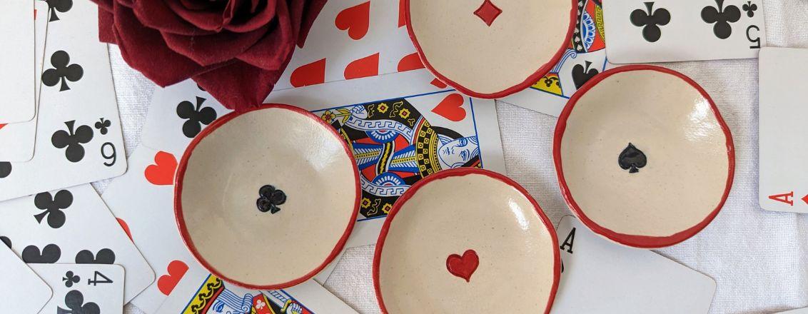 Playing Card themed miniature bowls 